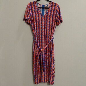 Anthropolgie Aryessa abstract print midi dress-S